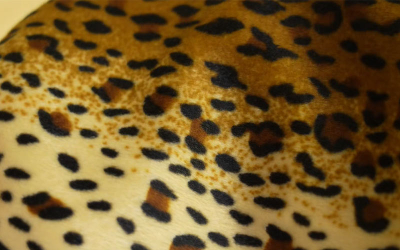 Короткий плюш с леопардовым принтом